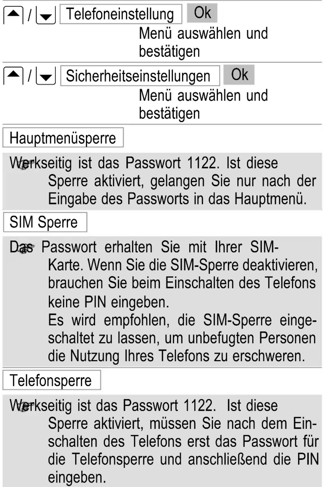 SWITEL M500 - Einstellungen - 1