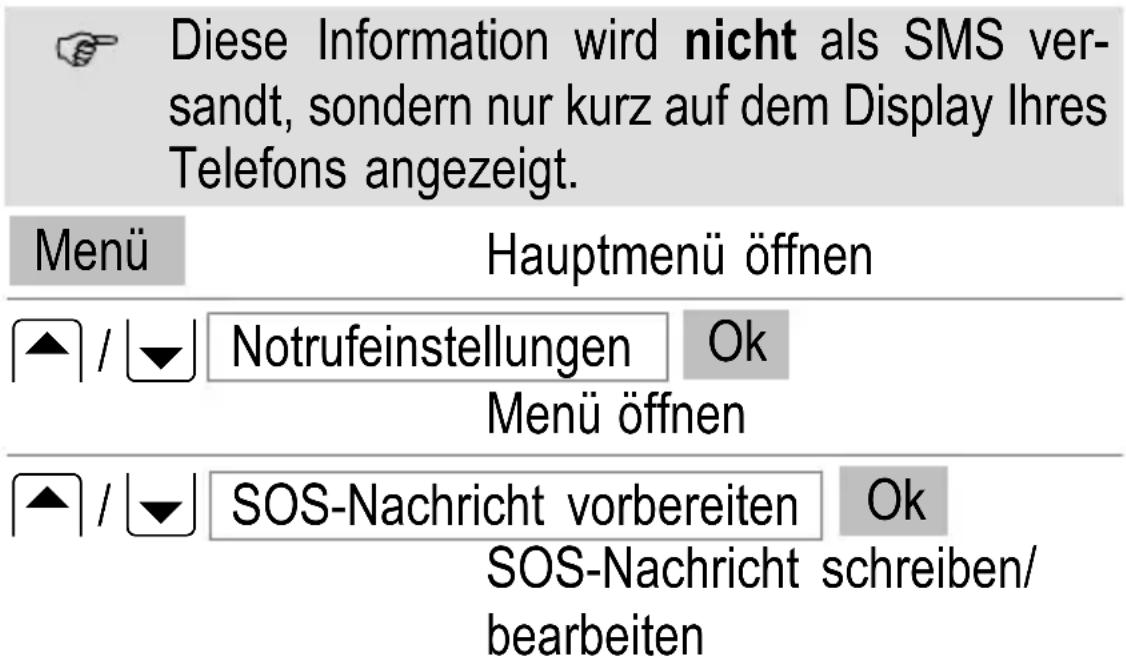 SWITEL M500 - SOS-Nachricht eingeben - 1