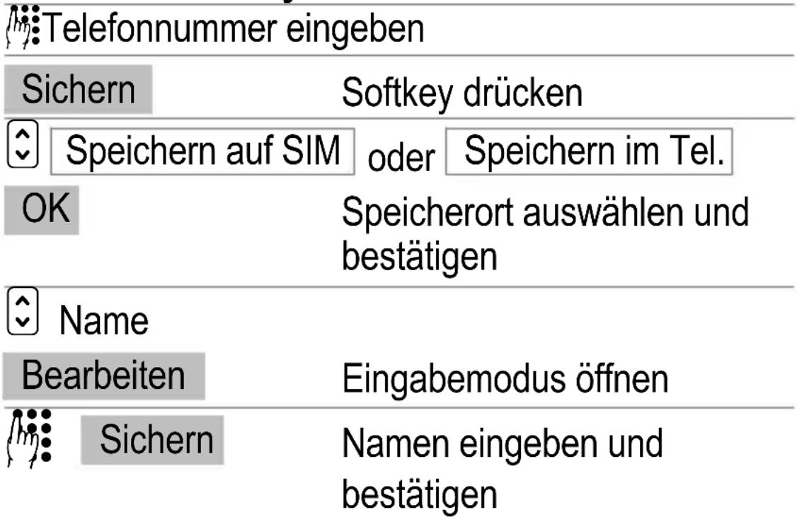 SWITEL M850 - Speichern im Stand-by-Modus - 1