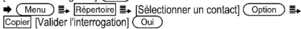 SWITEL M130 - Copier / Déplacer un contact du repertoire - 2