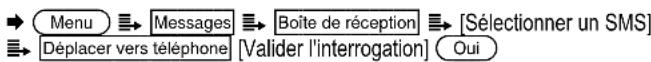 SWITEL M130 - Déplacer des SMS - 1