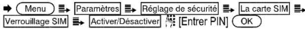 SWITEL M130 - Activer / Désactiver le verrouillage du code PIN - 1