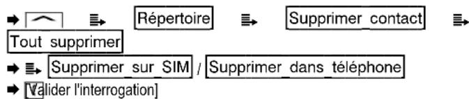 SWITEL M110 - Supprimer tous les contacts du repertoire - 1