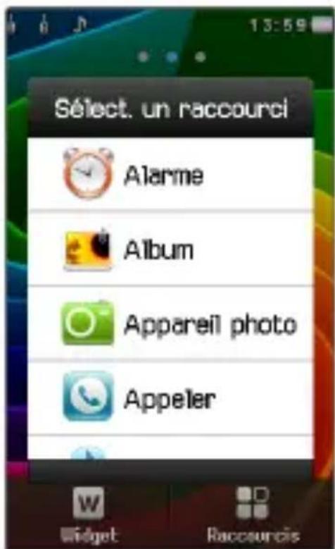 WIKO Fiji - Widget et Raccourcis - 1