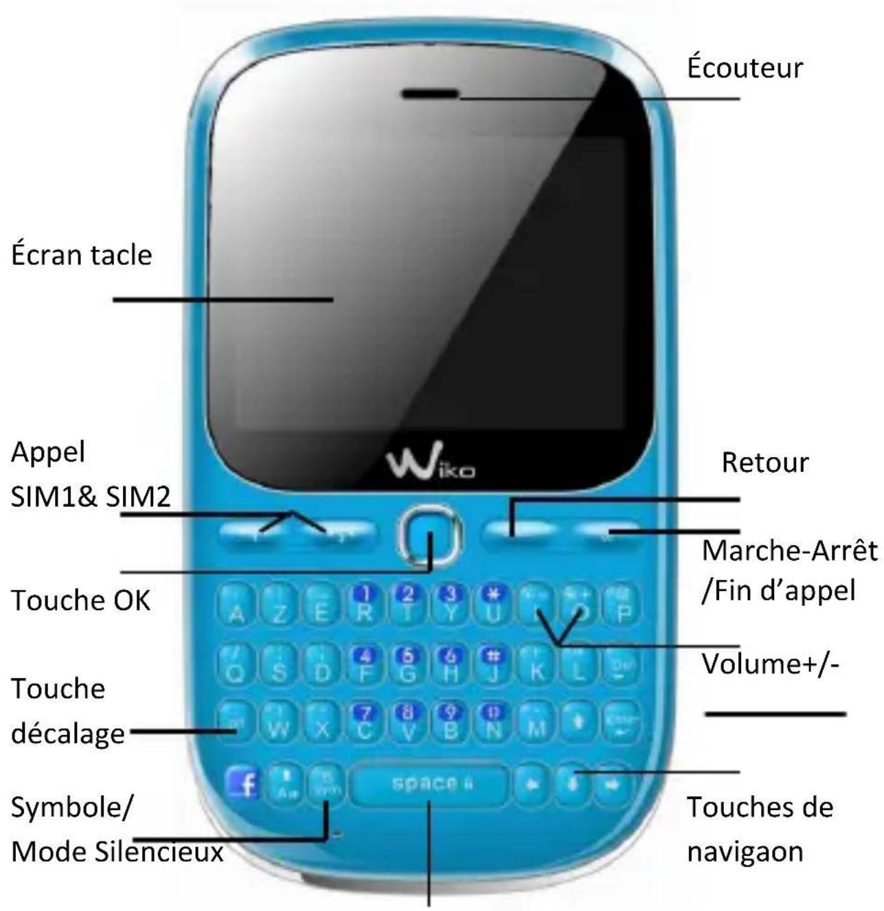 WIKO Dolfy - Découvrir votre téléphone - 1