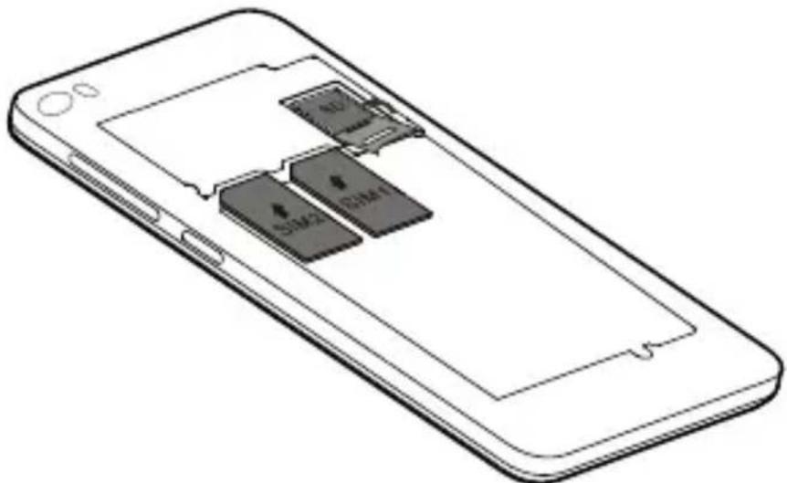 HISENSE L671 - Insé rez la carte SIM/carte SD. - 1