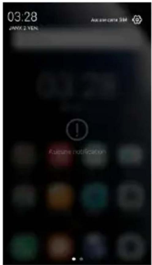 HISENSE F31 - Ouverture du panneau des notifications - 1