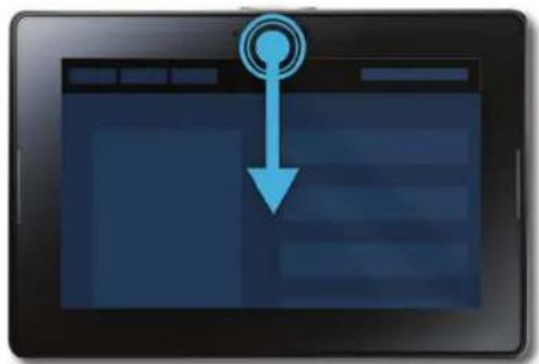 BLACKBERRY Playbook - Afficher le menu - 1