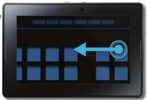 BLACKBERRY Playbook - Passer d'un affichage à l'autre sur l'écran d'accueil - 1
