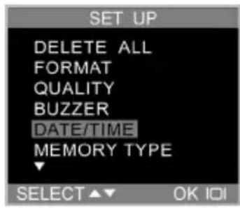 VIVITAR ViviCam 3765 - Pour régler la date et l'heure : - 1