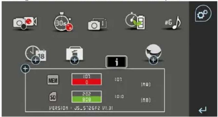 EXTEL Levo JSV742N2 - Anzeigen des Status der SD-Karte und des internen Speichers - 1