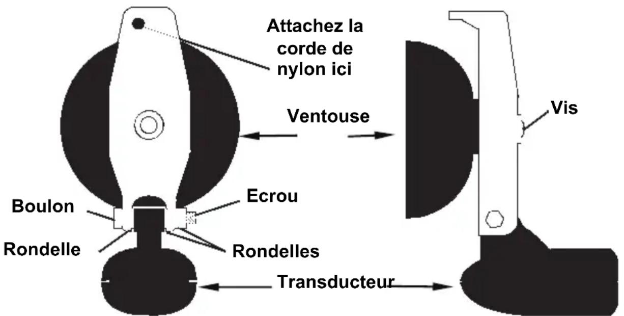 EAGLE FishEasy 350C Portable - Assemblage du transducteur portatif - 1