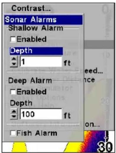 EAGLE FishEasy 350C Portable - To turn the fish alarm on: - 3