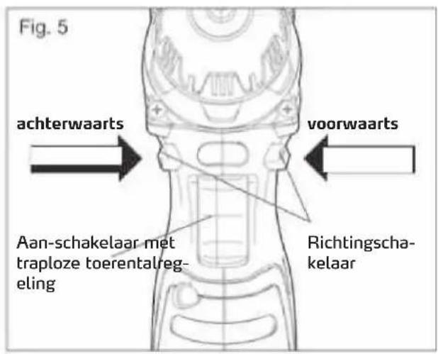 Storch DriveFixx 10.8 V - RICHTINGSchAKELAAR (VOORWAARTS/INSCHAKELBLOKKERING/ACHTERWAARTS) (afb. 5) - 1