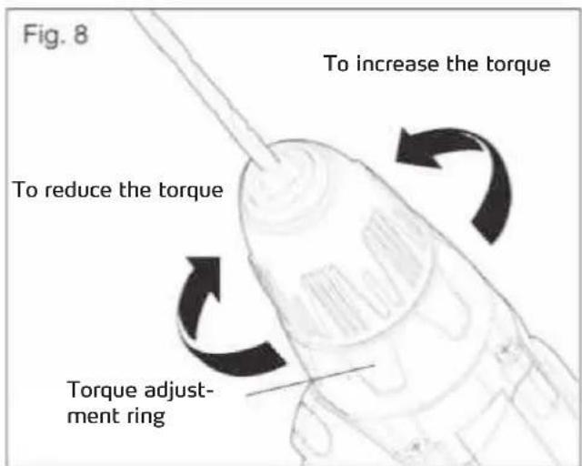 Storch DriveFixx 10.8 V - ADJUSTABLE-TORQUE CLUTCH (Fig. 8) - 1