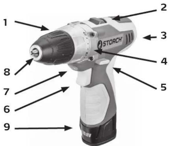 Storch DriveFixx 10.8 V - TRAPANO AVVITATORE A BATTERIA Drivefixx - 1