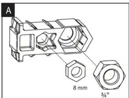 Saris TBones - Receptacle 1 - 1/4" seulement - 1