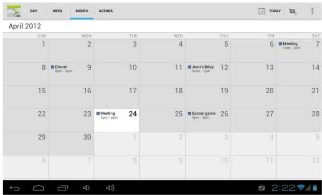 Hipstreet HS7DTB4 Titan - Agenda View: This view lists all events. Select an event for all details. - 1