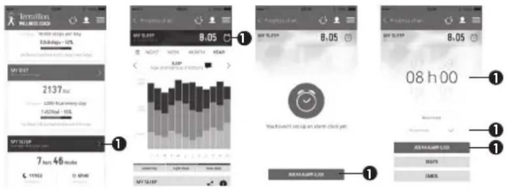 TERRAILLON ActiviT Band - CÓMO ESTABLECER UN RELOJ DESPERTADOR - 1