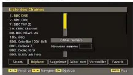 TechLine TL32LC740 - Déplacer les chaînes dans la liste des chaînes - 1