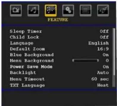 TechLine TL32LC740 - Feature Menu - 1