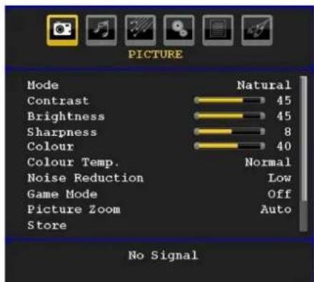 TechLine TL32LC740 - Picture Menu - 1