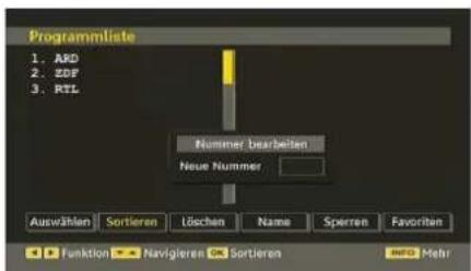 TechLine TL32LC740 - Verschieben von Kanalen in der Kanalliste - 1