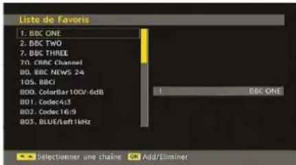 TechLine TL32LC740 - Réglage des chaînes favorites - 1