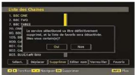 TechLine TL32LC740 - Supprimer les chaînes dans la liste des chaînes - 1