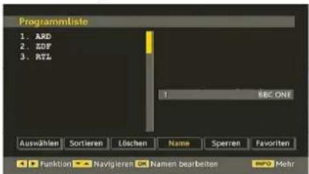 TechLine TL32LC740 - Kanäle umbenennen - 1