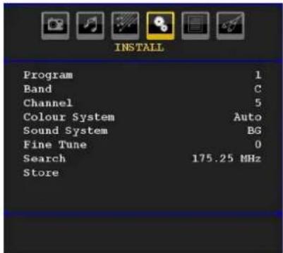 TechLine TL32LC740 - Install Menu - 1