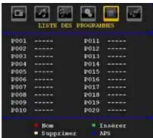 TechLine TL22LC740 - Tableau des programmes - 1