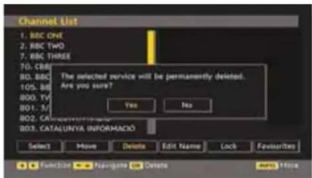 TechLine TL26LC741 - Deleting the Channels in the Channel List - 1