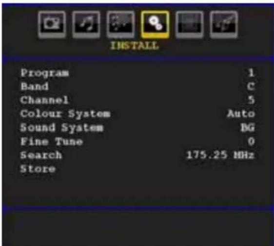 TechLine TL26LC741 - Install Menu - 1