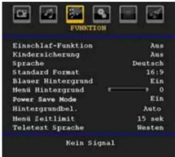 TechLine TL26LC741 - Menu Funktion - 1