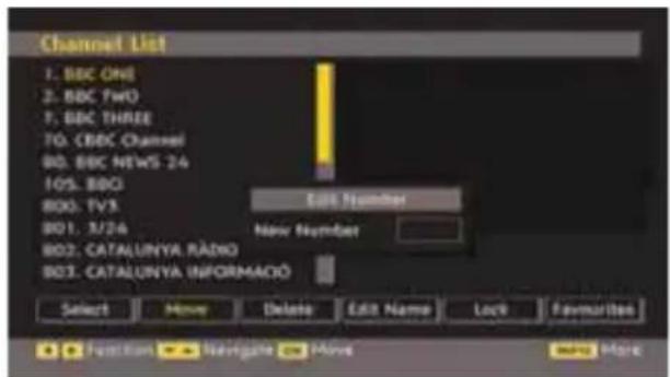TechLine TL26LC741 - Moving the channels in the channel list - 1