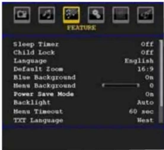 TechLine TL26LC741 - Feature Menu - 1