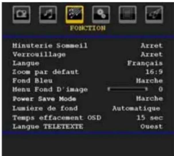 TechLine TL26LC741 - Menu fonctionnel - 1