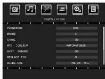 TechLine TL19LC741 - Menu Installation - 1