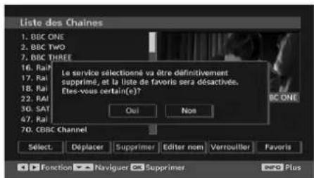 TechLine TL19LC741 - Suppression des chaînes dans la liste de chaînes - 1