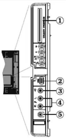 TechLine TL19LC741 - Viewing the Connections - Side Connectors - 1