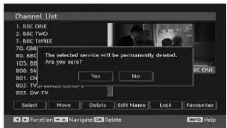 TechLine TL19LC741 - Deleting the Channels in the Channel - 1