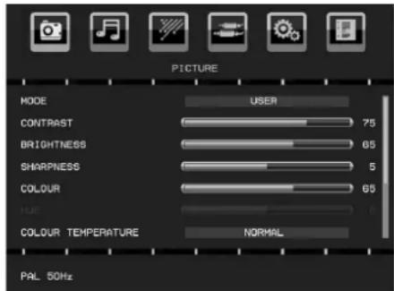 TechLine TL19LC741 - Picture Menu - 1