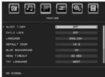 TechLine TL19LC741 - Feature Menu - 1