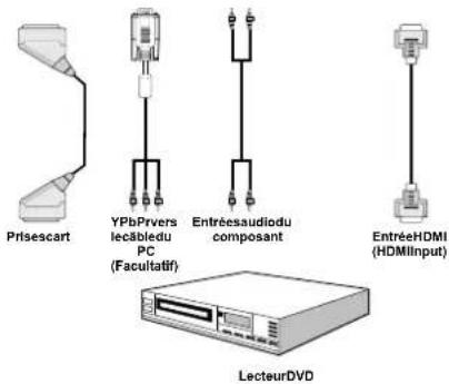 TechLine TL19LC741 - Connexion du téléviseur à un lecteur de DVD - 1