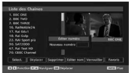 TechLine TL19LC741 - Déplacement des chaînes dans la liste de chaînes - 1