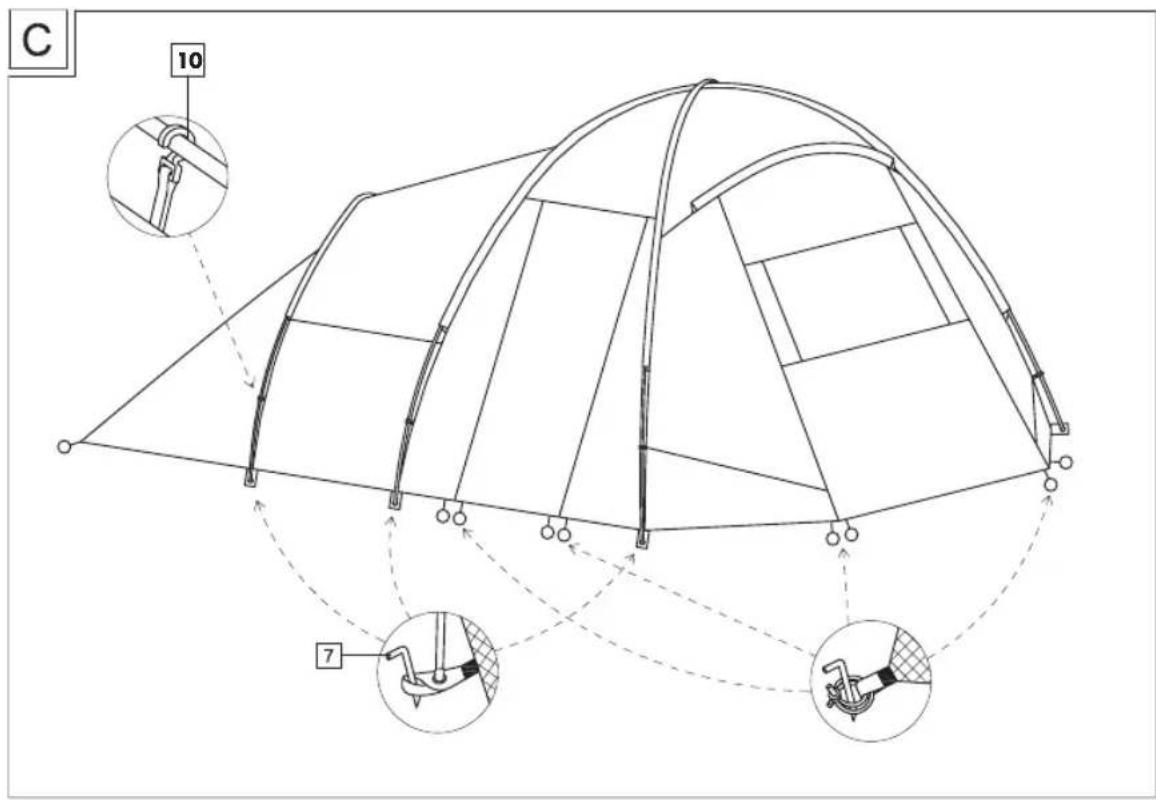 CRIVIT IAN 96531 - TENTE 4 PERSONNES - 14