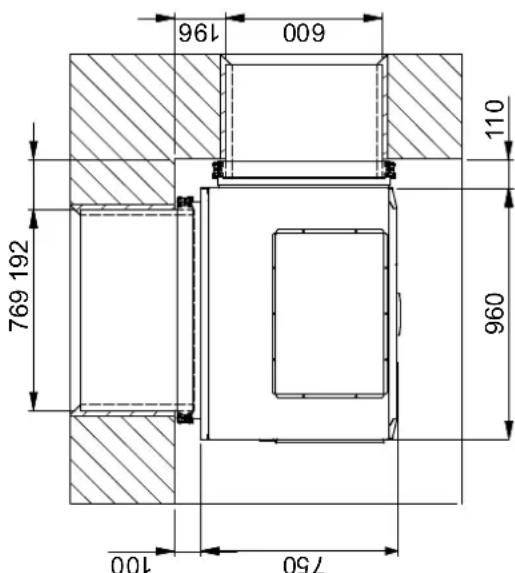 DIMPLEX LI 12TU - Einbaumaße / Installation Dimensions / Cotes de montage - 3
