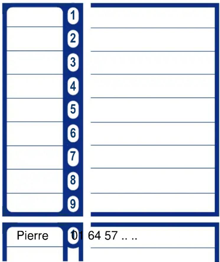 GEEMARC BB300 - - APPEL D'UN NUMERO EN MEMOIRE - 1