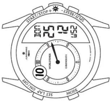 Junghans Worldtimer Chronoscope - Für den Zeitzeichensender WWVB (USA) gilt folgende Besonderheit - 1